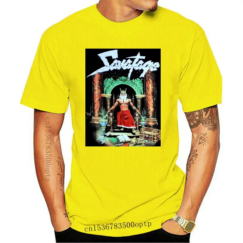 

Дизайнерская черная хлопковая Футболка SAVATAGE HALL OF THE MOUNTAIN KING 1987, унисекс, мужские и женские топы, футболка