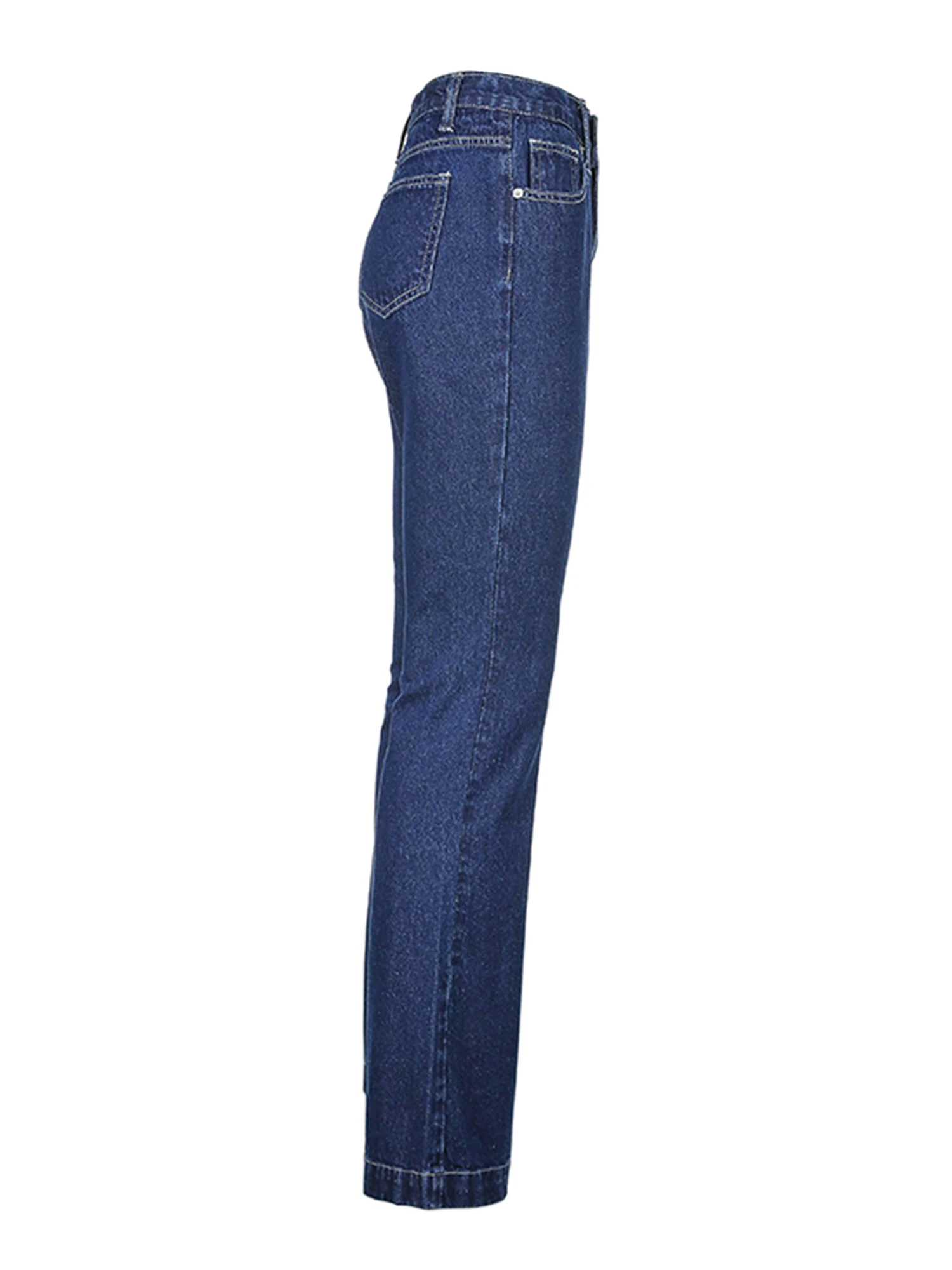 

Sexy Hole Jeans Woman Small Flare Long Pants Women Clothing Elegant Vintage Blue Flare Long JeansJeans Women Denim Pants