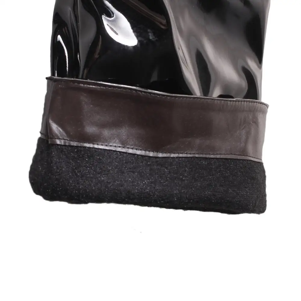 

2019 New women's Boots woman over the knee boots Flat sexy Soft Pu Patent Leather Party Boots botas de mujer 2019 Large Size 43