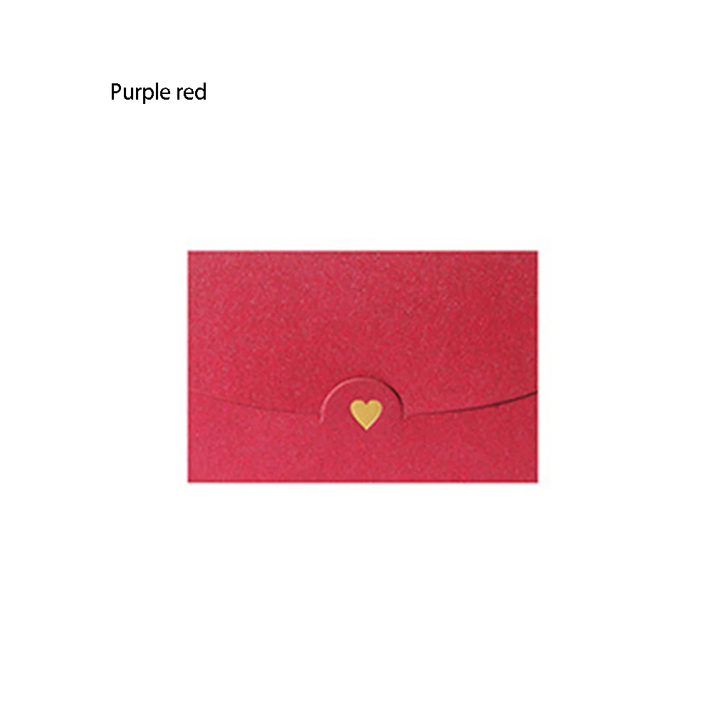 

20pcs Small Greeting Card Name Card Envelope Hot Stamping Love Pearlescent Paper Mini Envelopes Invitation Letter For Wedding