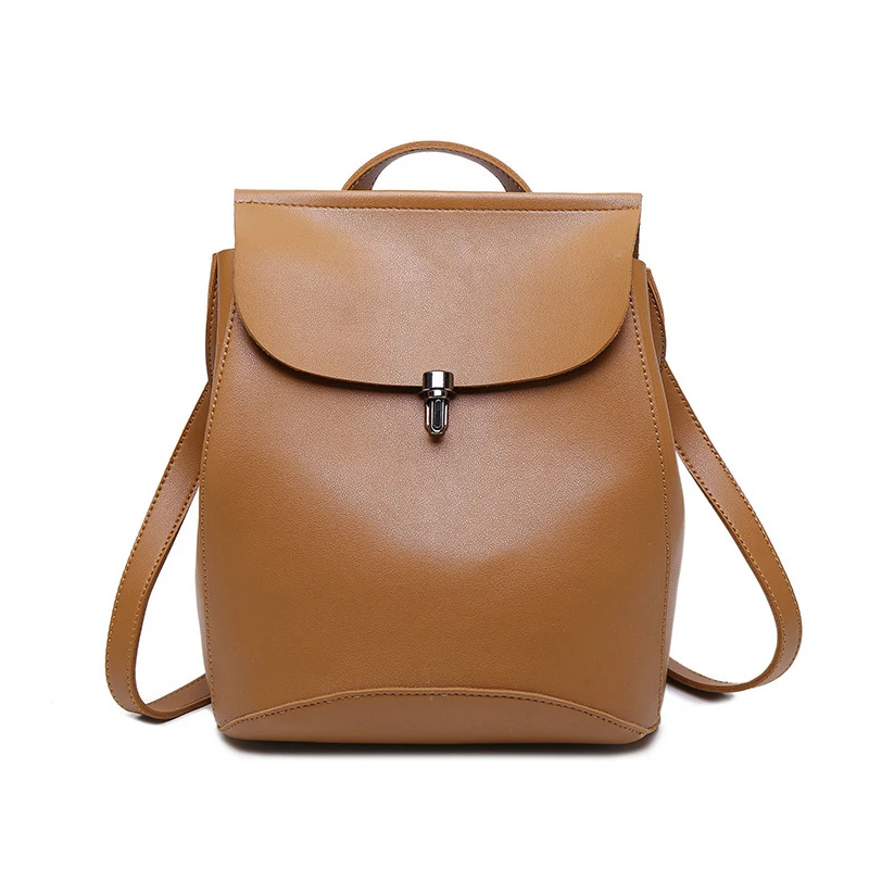Модный женский кожаный повседневный рюкзак Женская Портативная сумка для