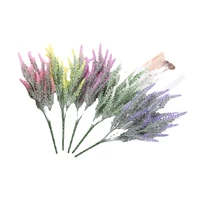 1 bouquet artificial lavender flowers home wedding party decoration flowers plastic simulation lavender flower pots decorative