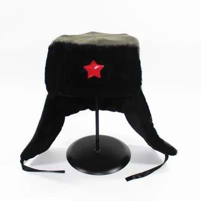 Утепленные меховые зимние шапки Lei Feng шапка для косплея с ушами теплая военная