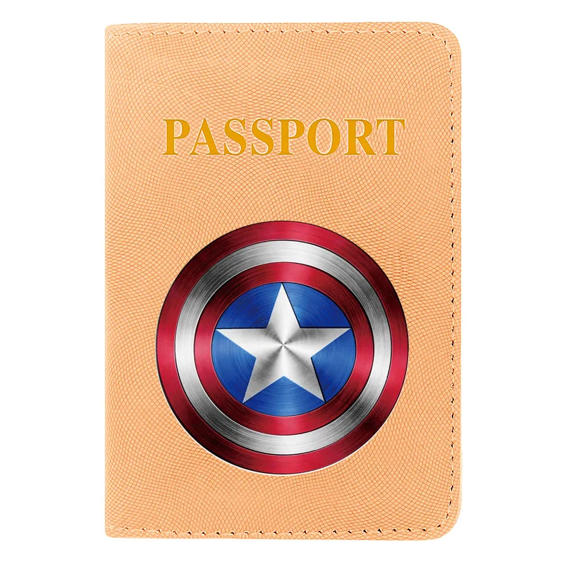 

Classic American Theme Cartoon Printing Women Men Passport Cover Leather Travel ID Credit Card Holder Pocket Wallet Bags