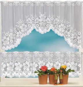 Enipate, 2 шт., европейские белые полупрозрачные кофейные занавески, трикотажные занавески s, кухонные тюлевые кружевные прозрачные жаккардовые занавески для спальни s