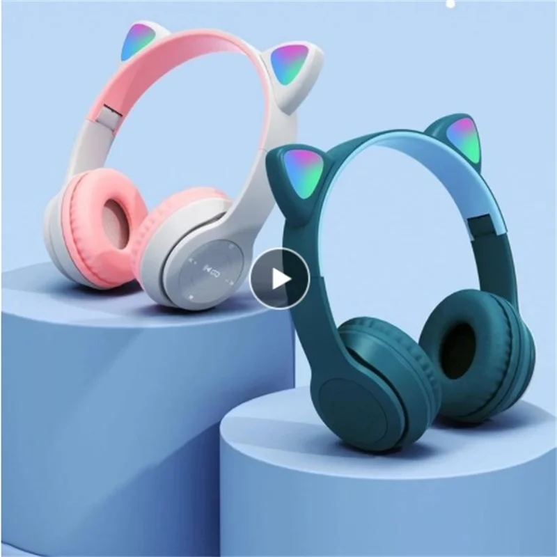 Беспроводные наушники Bluetooth совместимые с кошачьими ушами басы стерео со
