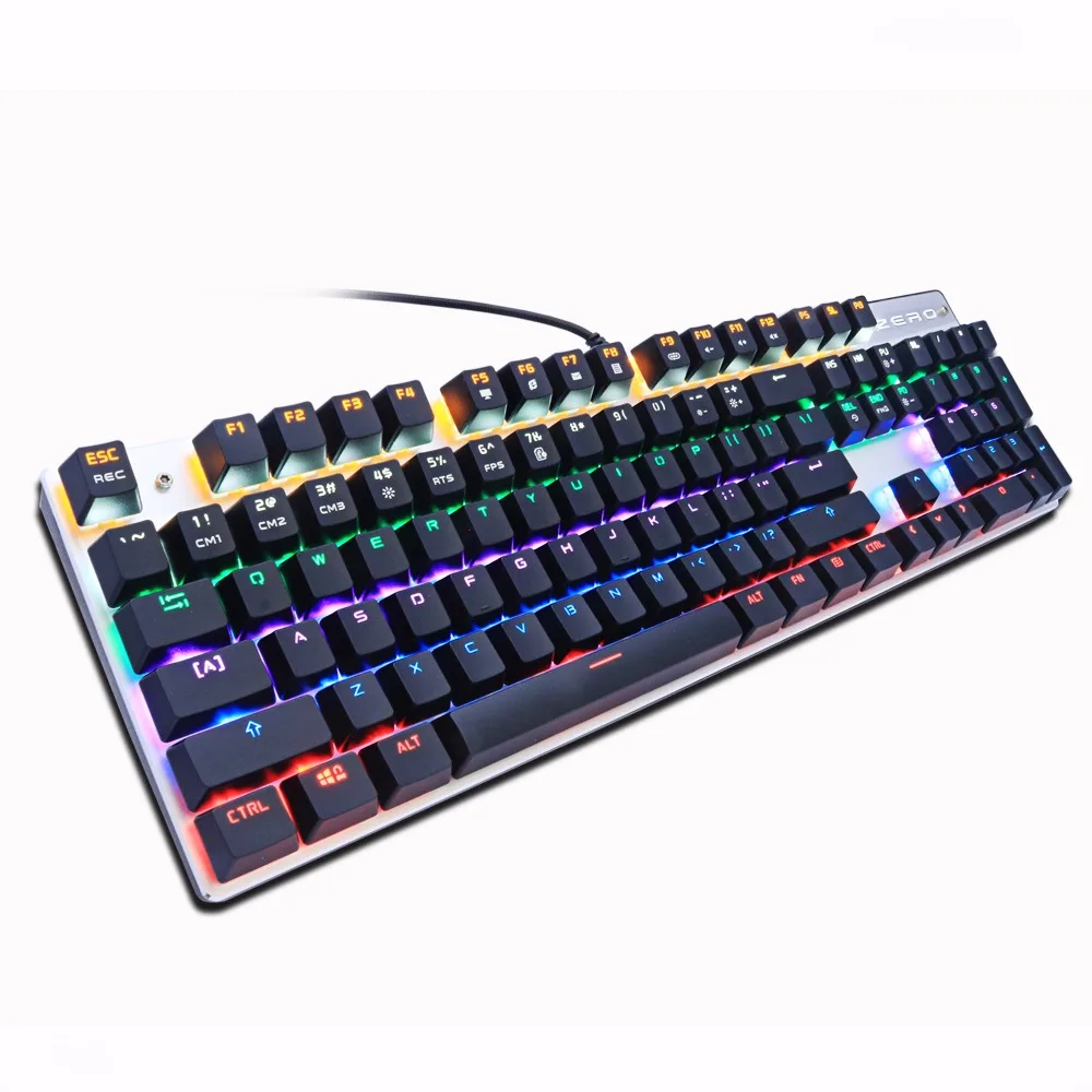 

Metoo Edition Mechanical Keyboard 87 keys Blue Switch Gaming Keyboards for Tablet Desktop Russian sticker