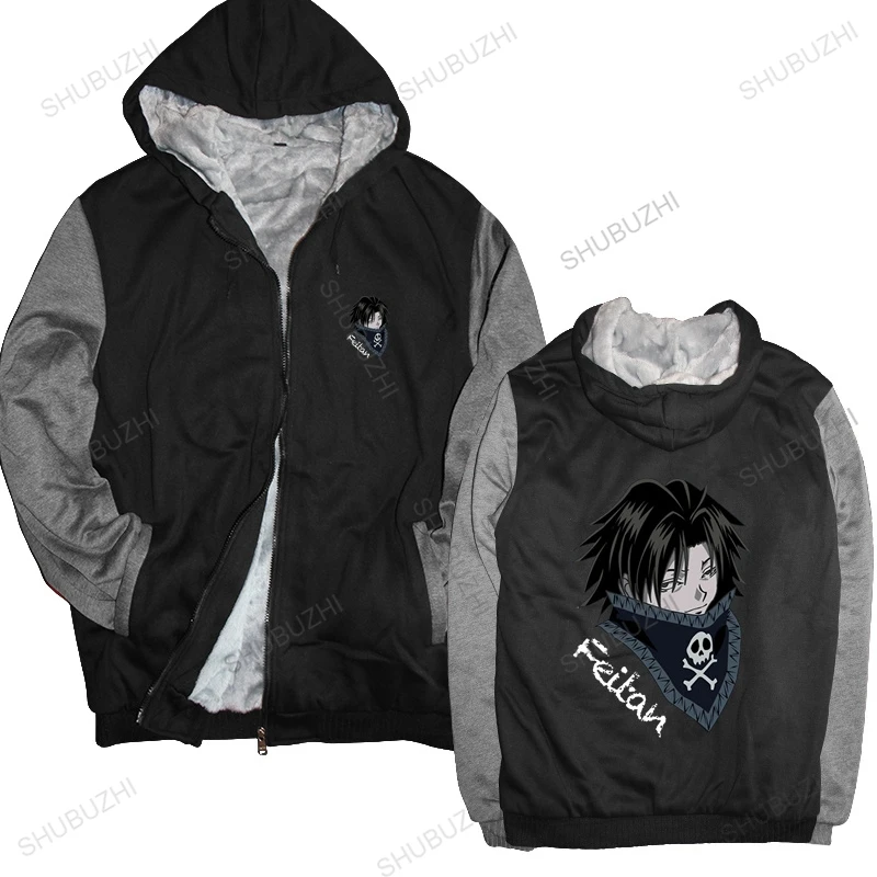 

Japan Comics Feitan HXH hoodie shubuzhi Pattern Hunter X Hunter Togashi Yoshihiro pullover Men Women Basic zipper hoody