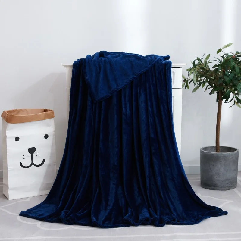 Dark Blue SUCSES горячий домашний текстиль фланель тяжелое одеяло очень теплый мягкий покрывало одеяла на диван/кровать/путешествия лоскутное одноцветное покрывало - Цвет: Dark Blue