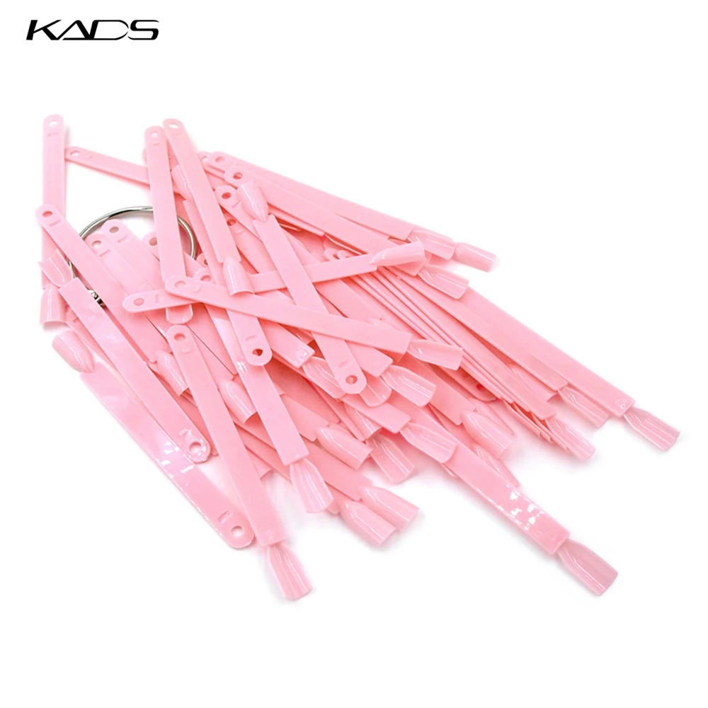 Pink HOTSALE 50 советы/packIvory White Пластиковые Flase Nail Art Советы Стик Показать Практика Вентилятора Совета& Nail Art Display прозрачный цвет - Цвет: Pink