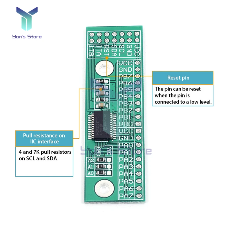 Плата расширения Φ/SS I2C интерфейс 16-канальный модуль IO IIC вход и выход 3 0 в-5 5 В MCP23017