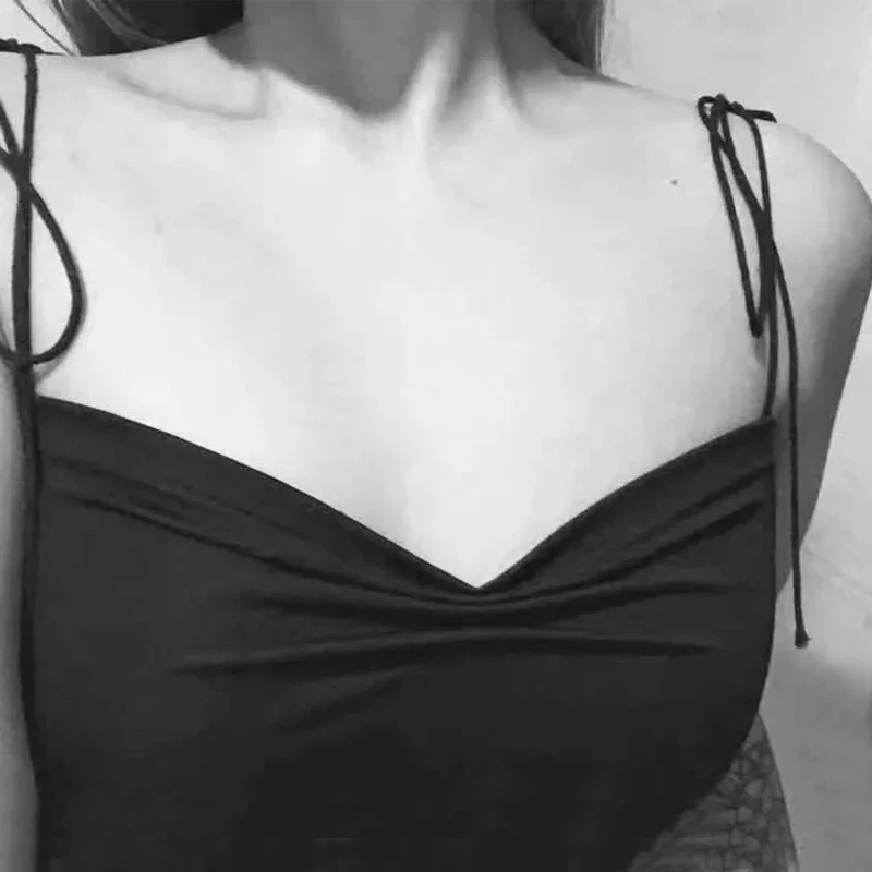 Женский бесшовный топ на бретельках с рюшами | Женская одежда