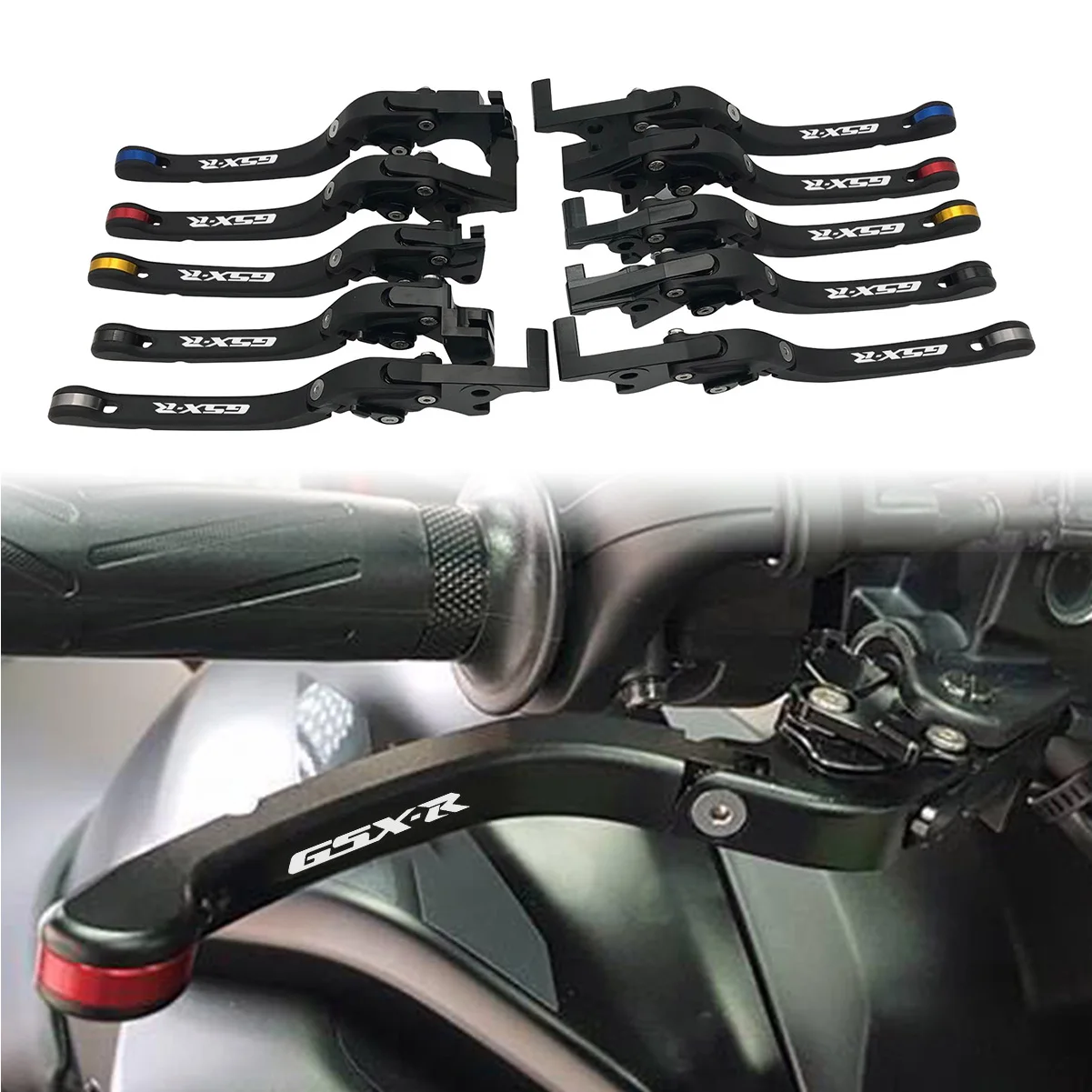GSXR логотип мотоцикла CNC складные Тормозные сцепления ручные рычаги для Suzuki GSXR600