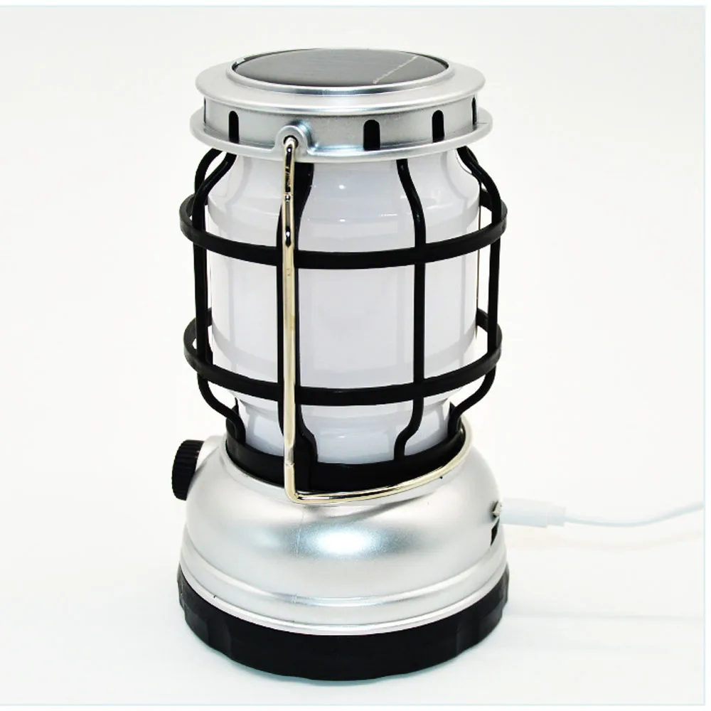 

10W Solar Dance Flickering Flame Light USB Rechargeable 18650 Camping Lantern Garden Yard Lawn Table Light 2Modes Camping Torch