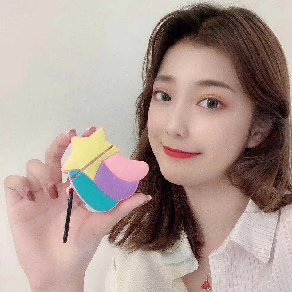 3D чехол для наушников s для AirPods, силиконовый чехол с милым мультяшным щенком для Apple Air pods 2, забавный чехол для наушников, кольцевой ремешок