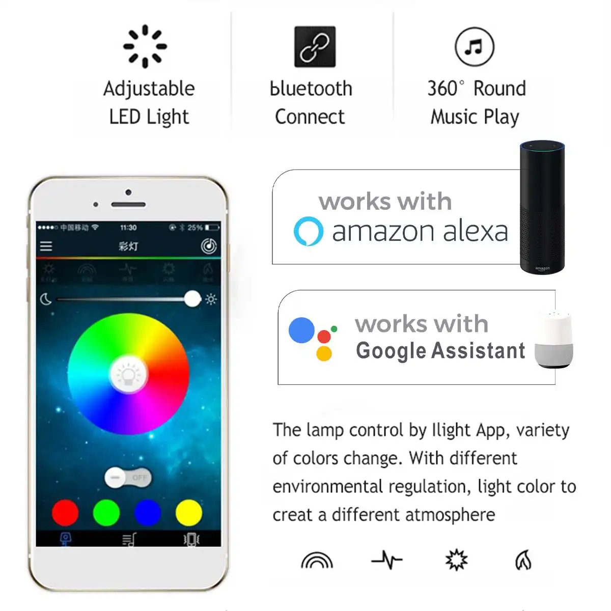 Lámpara de techo LED RGB moderna con Control de Audio y WiFi, iluminación para el hogar, música, bluetooth, para dormitorio, 100W