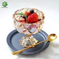 goblet ice cream cup fashion coffee mug salad cold dishes cup wine glass tea juice milk water cup for restaurant canecas