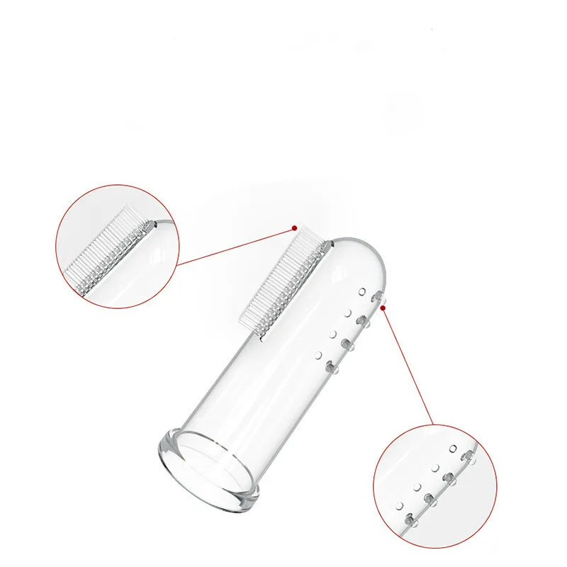 Супермягкая Силиконовая зубная щетка на палец для домашних животных собак кошек