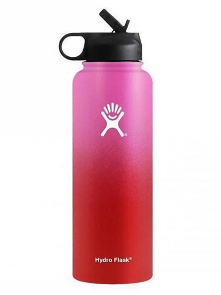 ss bottle Нержавеющая сталь бутылка для воды гидро колба бутылка для воды с вакуумной изоляцией широкий рот Путешествия Портативная термальная бутылка 32 унции/40o - Цвет: ss bottle