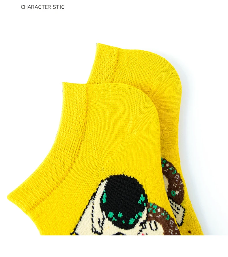 

Ankle Art Designer Funny Starry Night Happy Socks Mona Lisa Invisible Summer Low Cute No Show Men Fancy Women Boat Short Socks