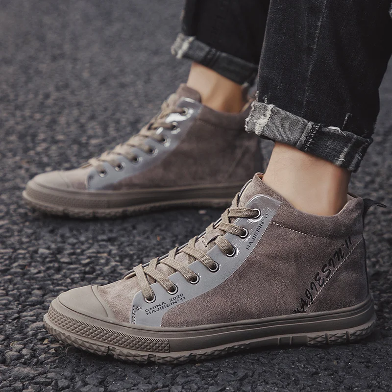 

Men Casual Shoes Mens Hightop Sneakers Shoes For Men Casual High Top Tenis Altos Korean Canvas Male Shoe Zapatos Lona Hombre De