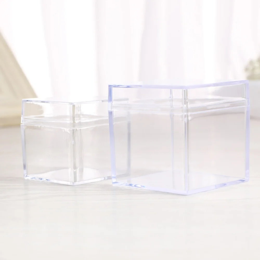 

24Pcs Transparent Packing Box Candy Box Gift Container Square Container