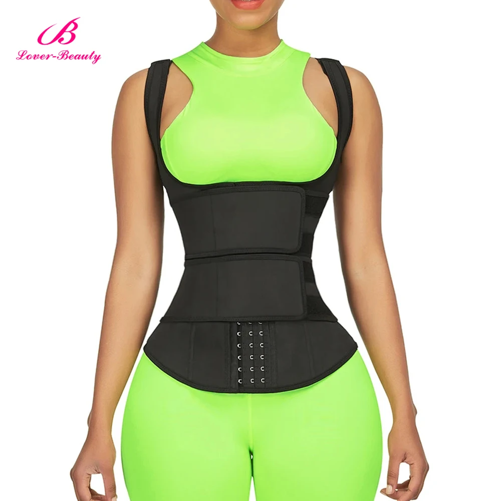 Тренажер для талии регулируемый пояс двойной ремень утягивающий латексный