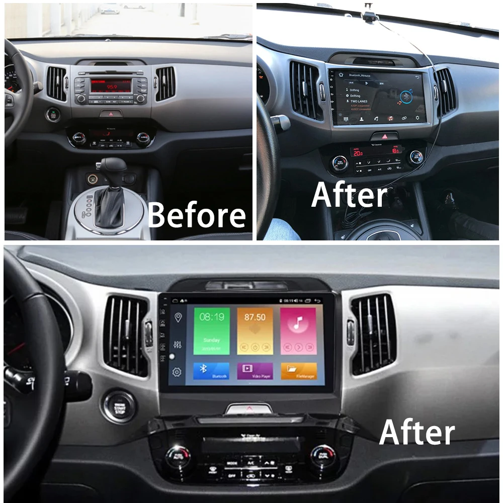 Автомобильный мультимедийный плеер стерео GPS DVD радио навигация Android экран для Kia