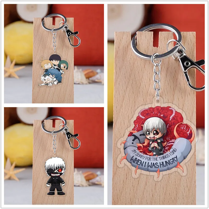10 шт./лот аниме Токийский Гуль акриловый брелок игрушка фигурка Kaneki Ken Touka Rize сумка