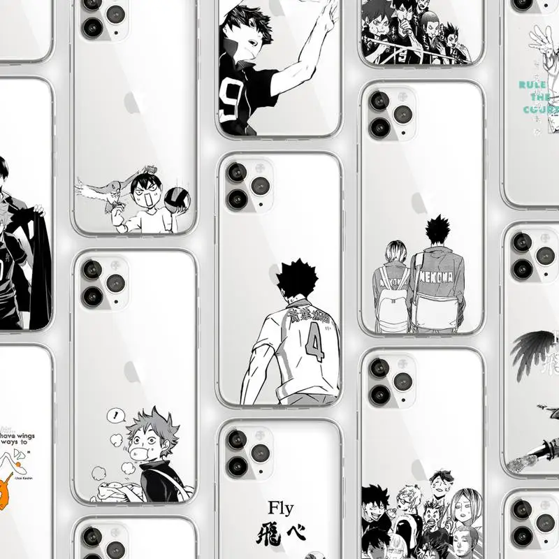 Японский чехол для телефона с рисунком аниме Oya Haikyuu Love волейбола прозрачный iPhone 11