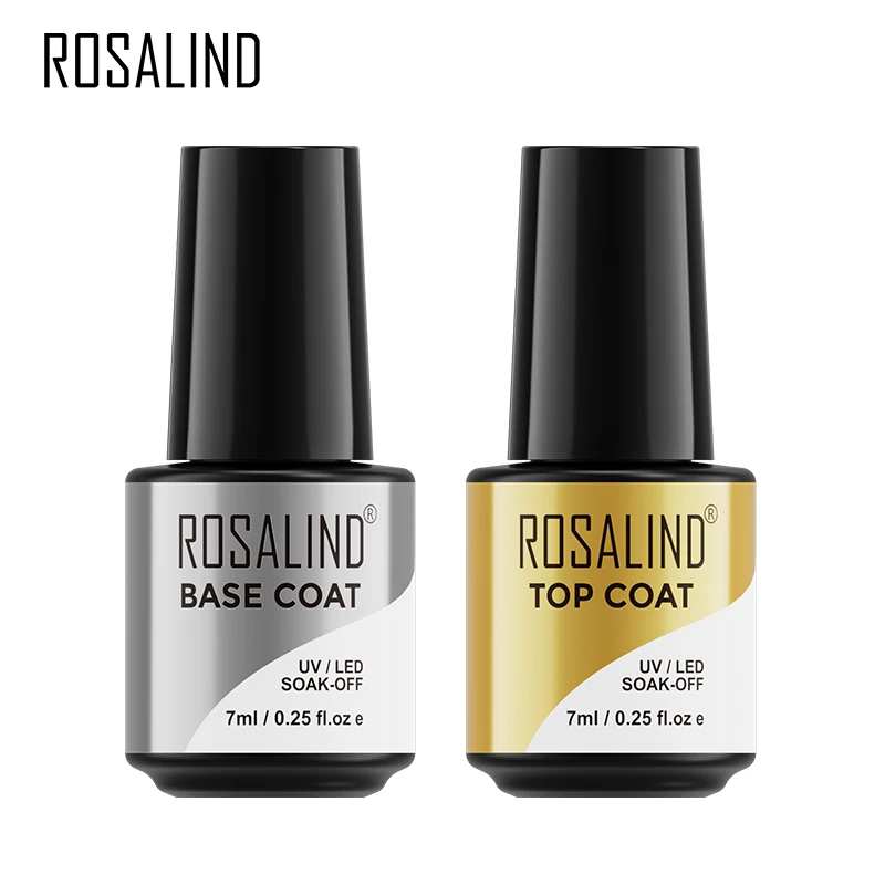 

ROSALIND Top Base Coat Gel Polish UV Soak off Reinforce 7ml vernis Semi Permanent Nail Art Manicure Gel Varnish Primer base coat