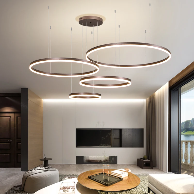 Современная светодиодная люстра потолочный светильник золотого цвета для