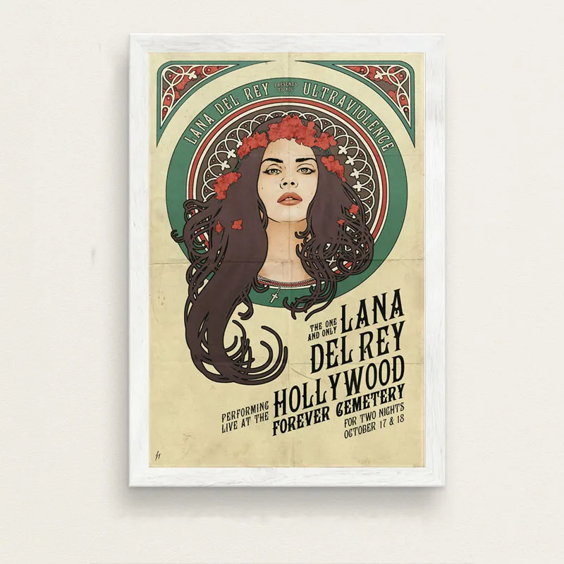 4 Lana Del Rey поп-Певица модель художественная живопись высокое качество холст картина плакат Настенные украшения для детской комнаты без рамки o444 - Цвет: 4