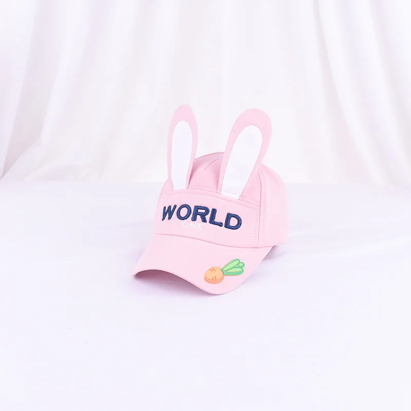 

2020 new arrival hot sell rabbit kids Baseball Cap Embroidery letter summer Hat Outdoor Adjustable Hip Hop Hats Casquette