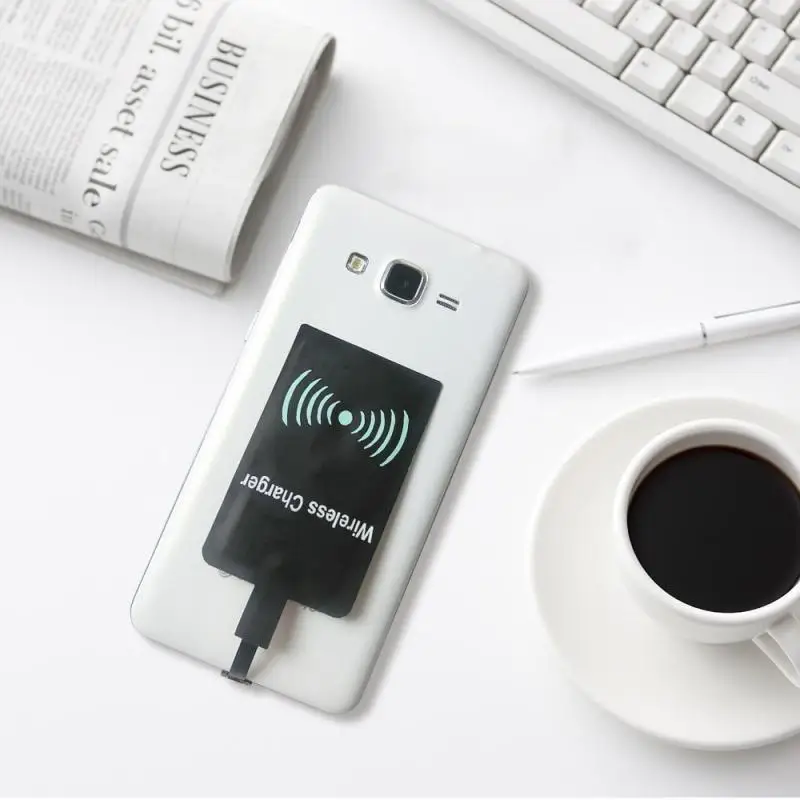 Micro USB Type-C Qi беспроводной зарядный приемник для Samsung Huawei Xiaomi универсальное Быстрое