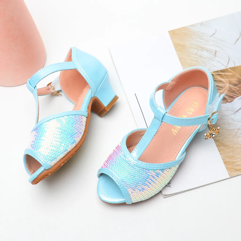 Обувь для маленьких девочек детская обувь принцессы с блестящим бантом сандалии