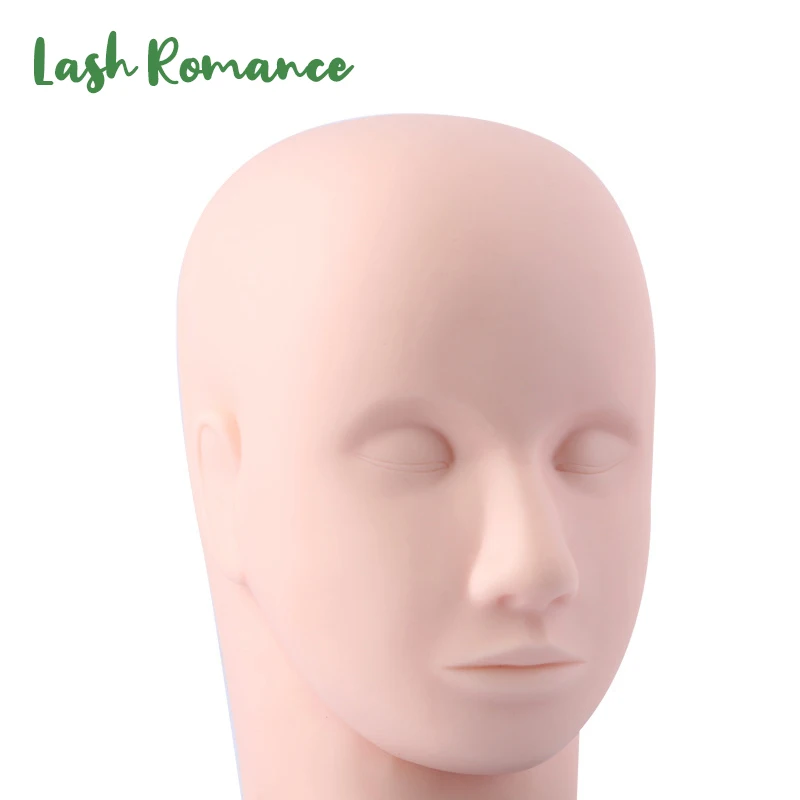 

Lifelike Real Skin Training Mannequin Head Lashes Extension with Removable Eyelids Soft-Touch Silicon Practice Head Kit