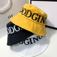 wholesale new simple design letters%c2%a0embroider%c2%a0fashion brand ease match woman outing sunshade couple casual panama bucket hat