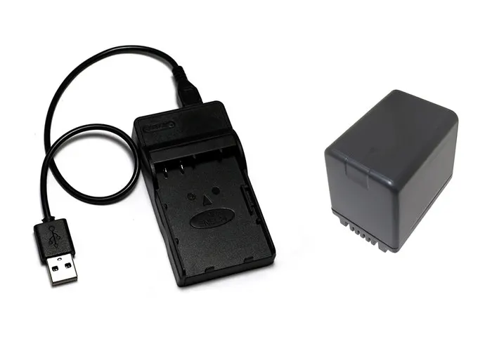 Аккумулятор VBT380 VBT190 + USB зарядное устройство для Panasonic панасоник с зарядным