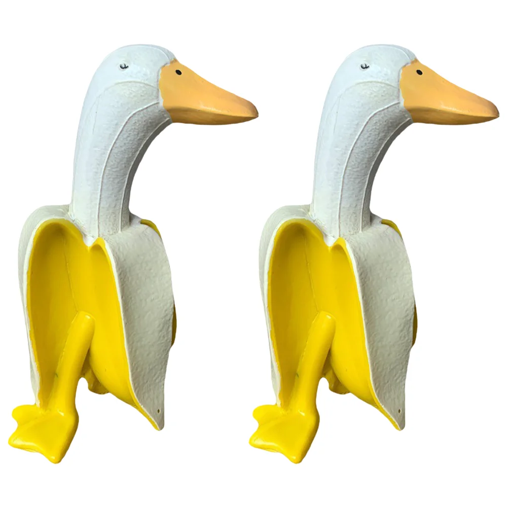 

2 шт. скульптуры банан утка садовые статуи украшения наружные художественные скульптуры