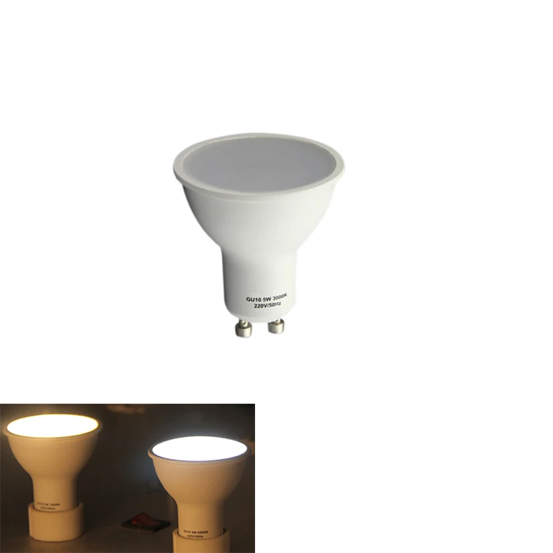 GU10 светодиодные лампы 220 В Диммируемые для помещений 3 Вт 5 алюминиевые +