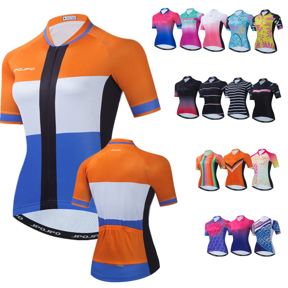 

Cycling Jersey Womens Summer MTB Mountain Bike Tops Breathable Bicycle Clothing Outdoor Racing Sports Biking Sportswear CU0071