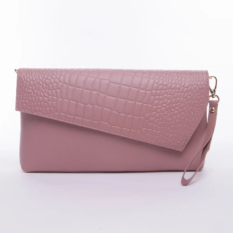 Сумка из воловьей кожи женская сумка на одно плечо скошенная для ужина|Сумки с