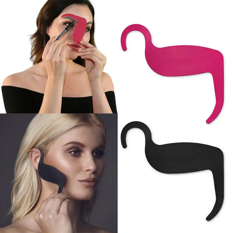 

2Pcs Template Makeup Eyebrow Tool Card Eyeliner Cheek Nose For All Face Types Multifunction Convenient And Fast TSLM1