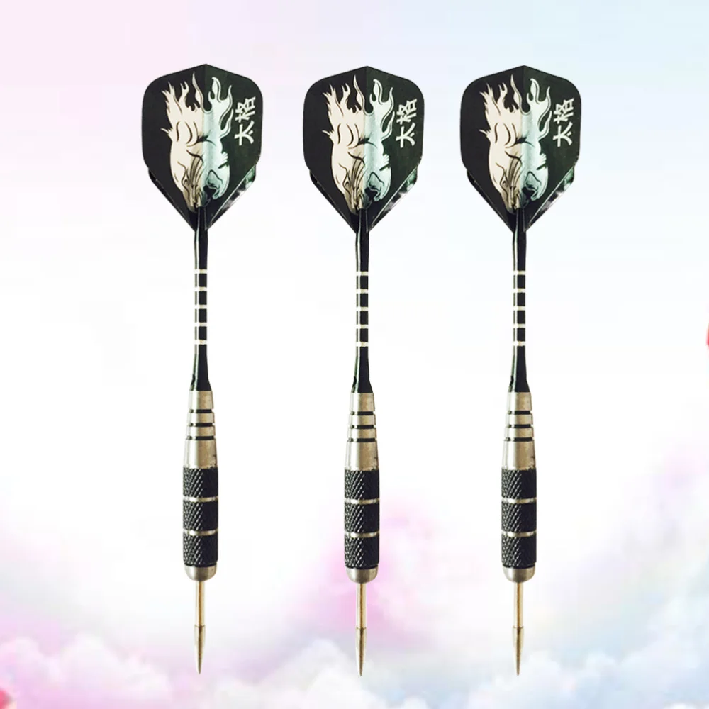 

3pcs 22g Match Darts Pin-type Darts Tiger Pattern Dart Tail Needle Tipped Darts Aluminum Rod Flights Darts (Tiger)