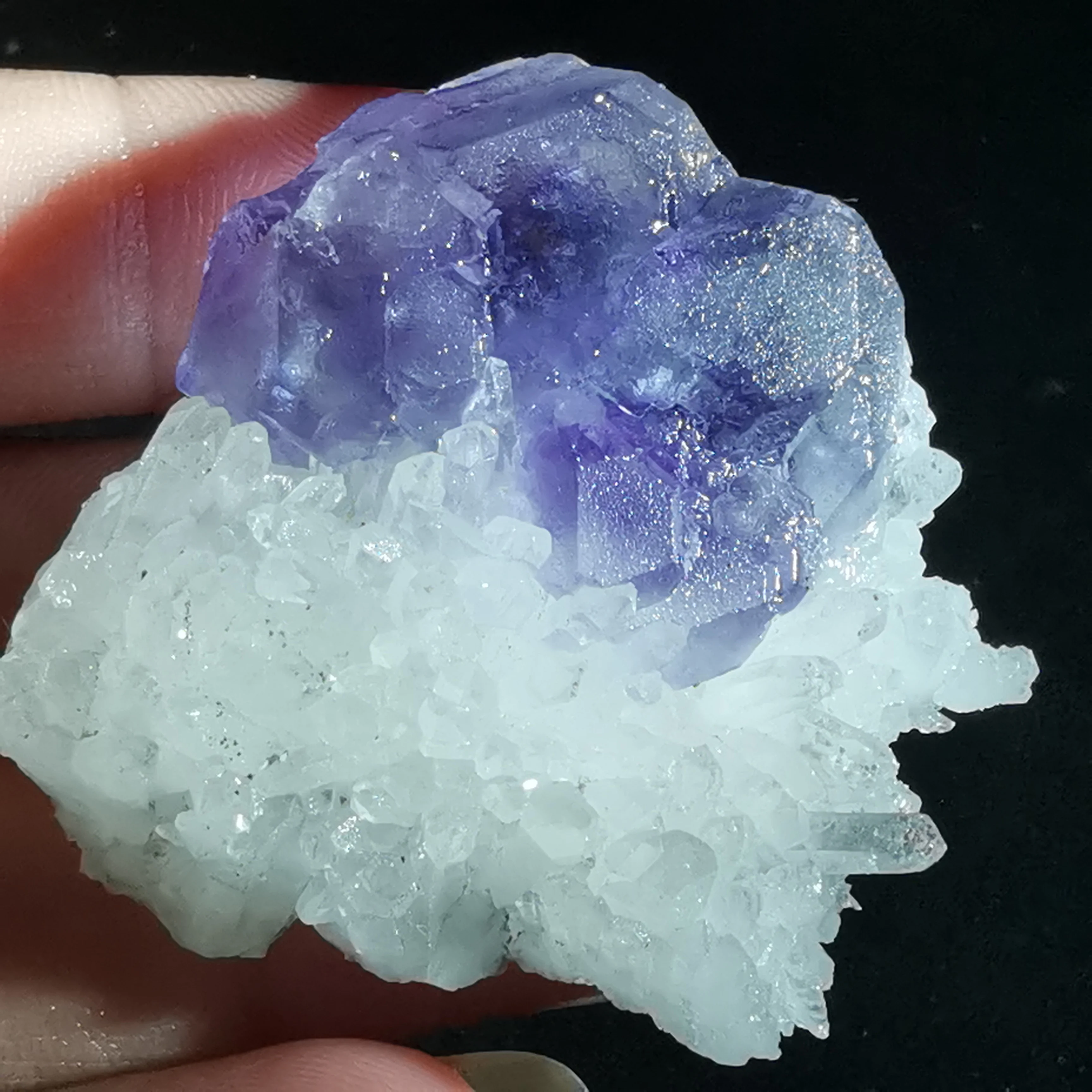 

31.3gNatural rare purple fluorite mineral specimen stone and CRYSTAL HEALING CRYSTAL QUARTZ GEM
