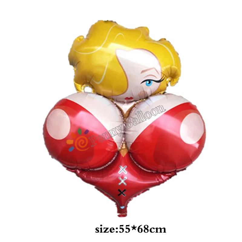 1 шт. воздушные шары из фольги для пениса грудь воздушный шар надувной товары