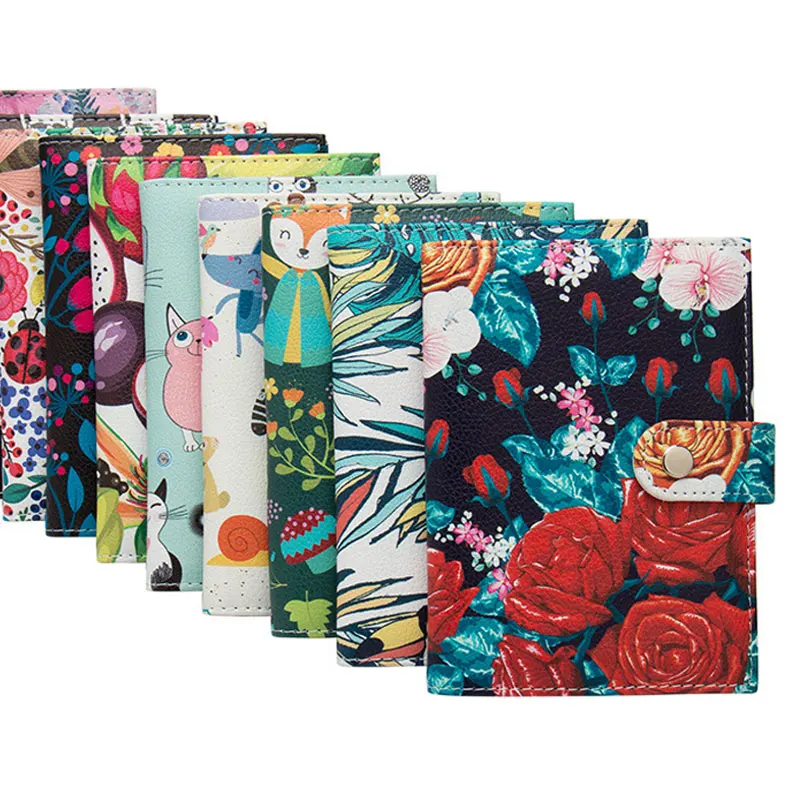 

Color floral Passport Wallet Clip Buckle Credit Card Clip Travel Accessories Holder Passport Cover Protect Tickets Organizer Bag