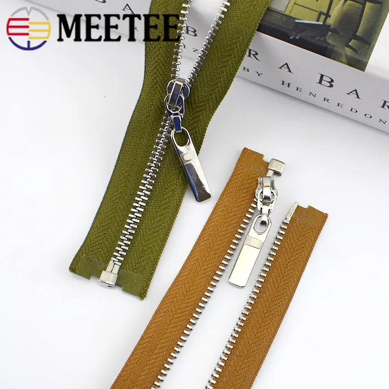 Металлическая молния Meetee 3 # 2/5 шт. 40/50/60/70 см с автоматическим замком для швейных