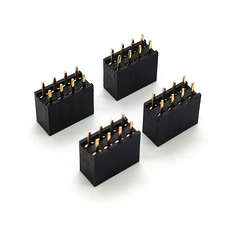 50 шт. 2x4 Pin 2 54 мм двухрядный гнездовой штырьковый разъем 8P гнездо разъема ПП|connector